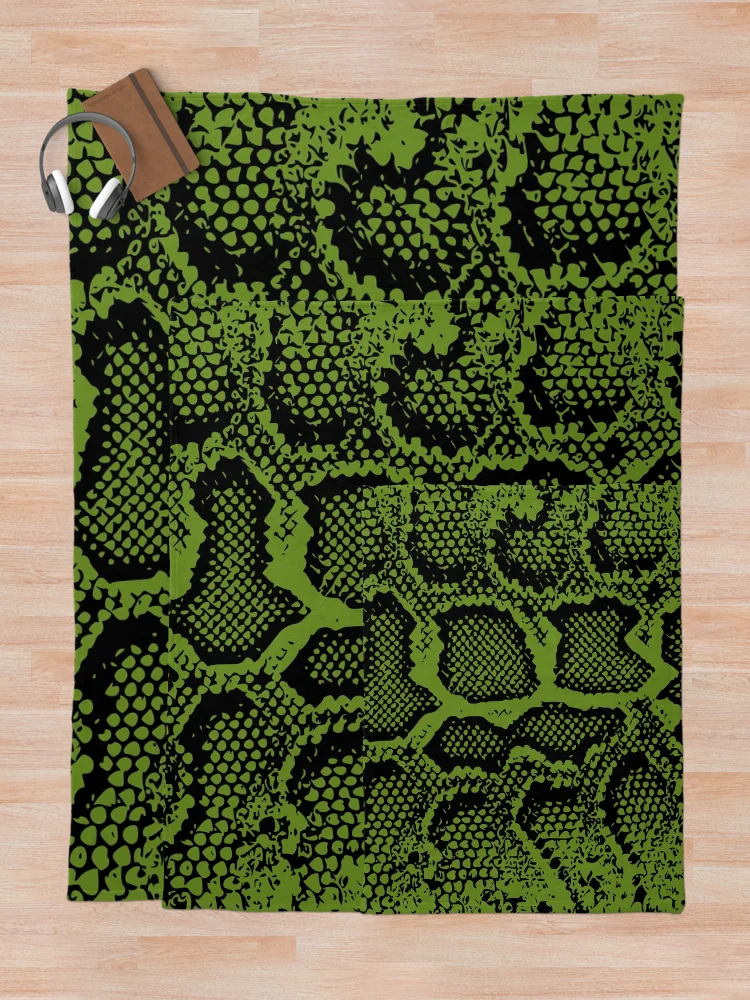 Thumbnail 5 of 6, Throw Blanket, Python Skin designed and sold by DesignFantazia.