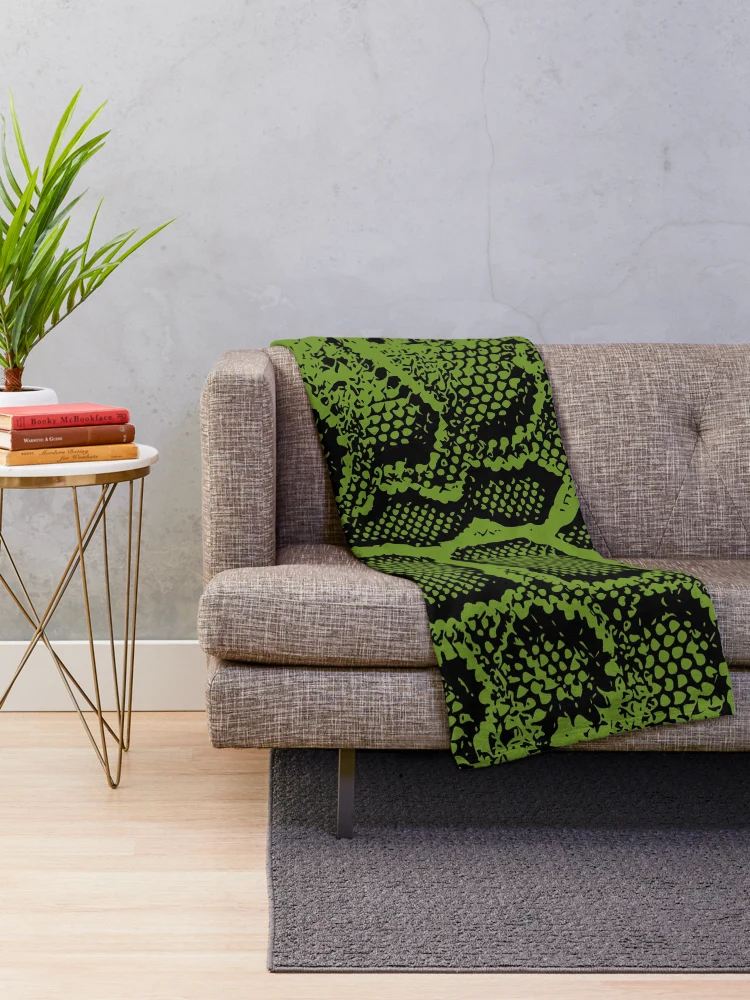 Thumbnail 2 of 6, Throw Blanket, Python Skin designed and sold by DesignFantazia.