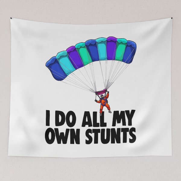 Item preview, I Do All My Own Stunts Skydive Orange designed and sold by Bendthetrend.