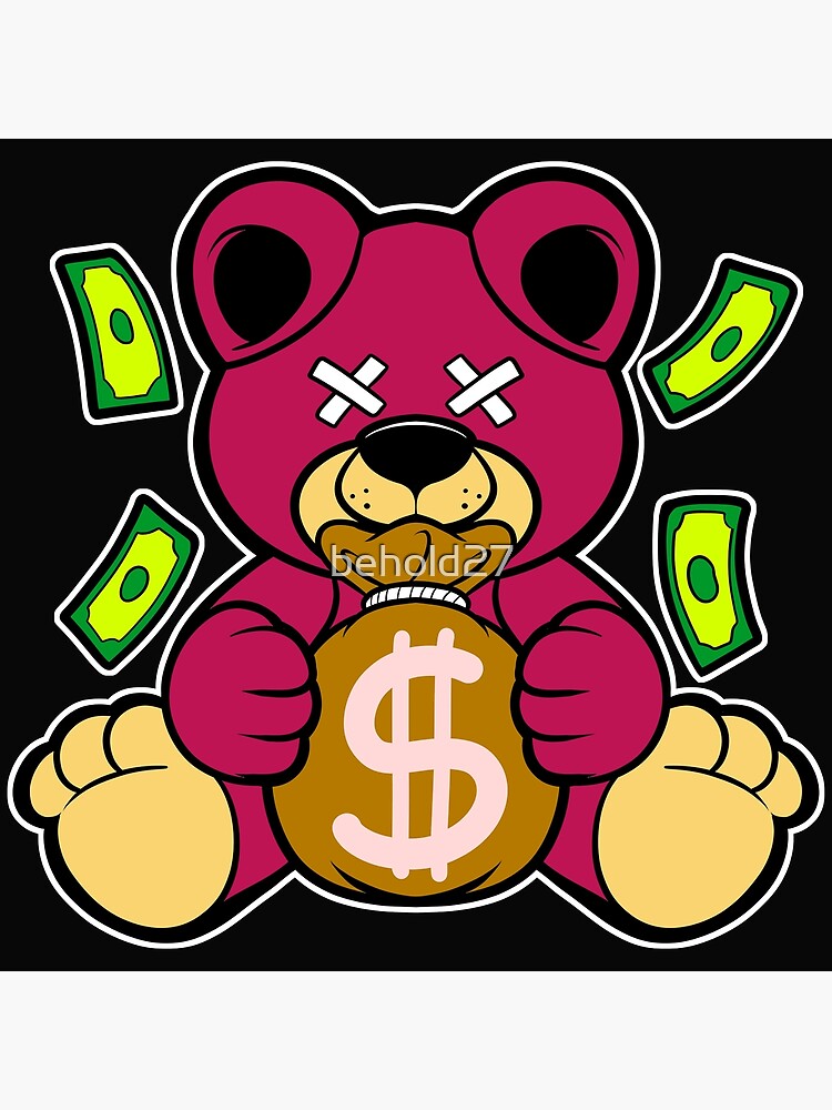 bear holding money | Poster