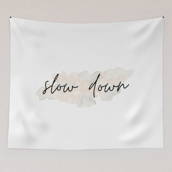 Item preview, Slow Down Calligraphy & Watercolor designed and sold by KindnessKawaii.