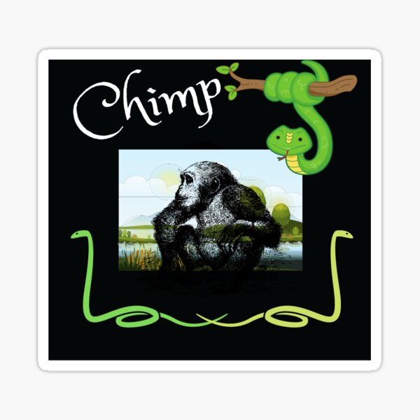 Item preview, CHIMPANZEE FULL OF SNAKES designed and sold by Flirt-Teez.