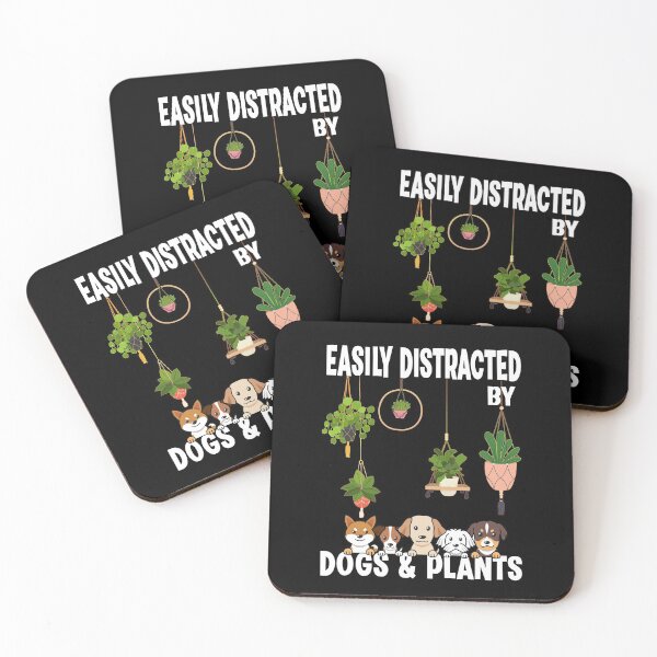 Item preview, Easily Distracted by Dogs and Plants designed and sold by Nzgiftsandmore.