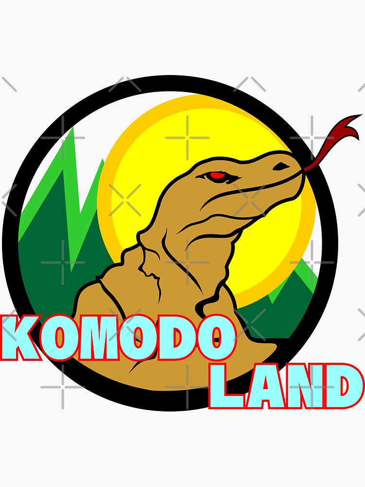 "Komodo,komodo dragons,komodo land,komodo island" Sticker by