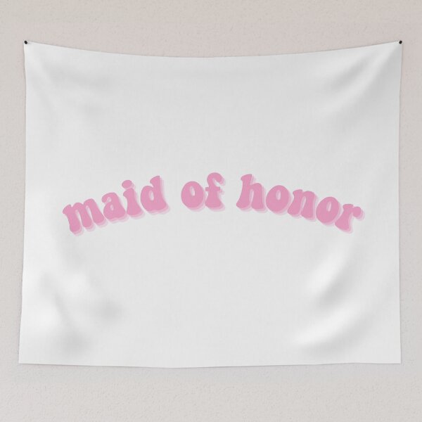 Item preview, Maid of Honor Hot Pink Curve Aesthetic Design designed and sold by allymadethis.