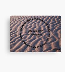 Circle in the sand Canvas Print