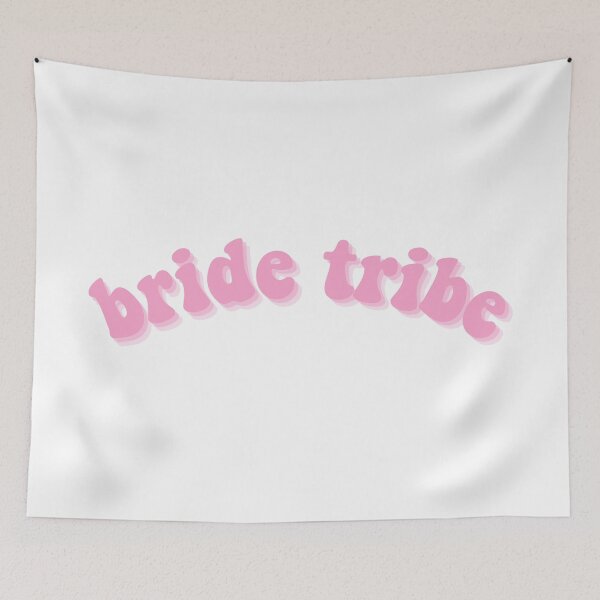 Item preview, Bride Tribe Hot Pink Curve Retro Aesthetic Design designed and sold by allymadethis.