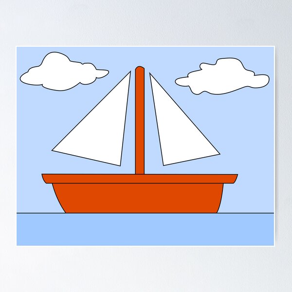 Item preview, Cartoon Boat Picture designed and sold by Mike83.