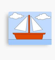 Cartoon Boat Picture Canvas Print