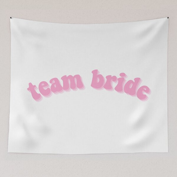 Item preview, Team Bride Hot Pink Curve Retro Aesthetic Design designed and sold by allymadethis.
