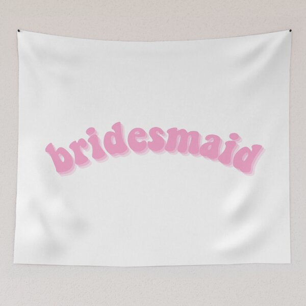Item preview, Bridesmaid Hot Pink Curve Retro Aesthetic Design designed and sold by allymadethis.