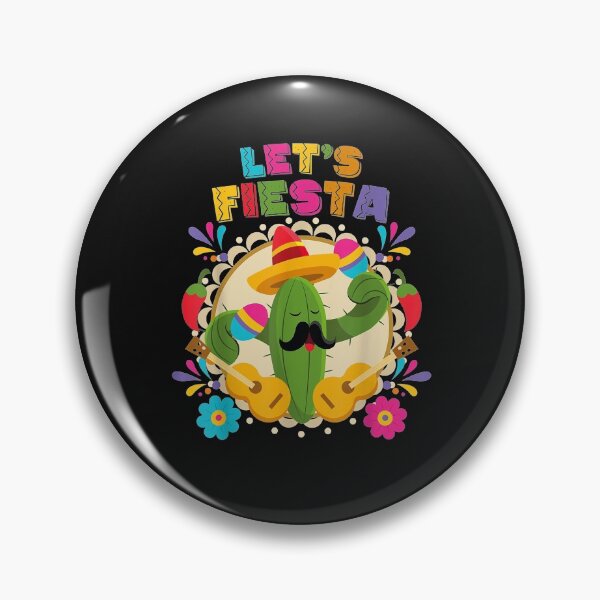 Item preview, Lets Fiesta Cinco De Mayo with Guitar Cactus Sombrero Maraca T-Shirt designed and sold by Lukifo-Complex.