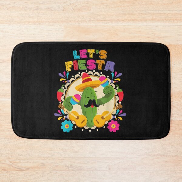 Item preview, Lets Fiesta Cinco De Mayo with Guitar Cactus Sombrero Maraca T-Shirt designed and sold by Lukifo-Complex.