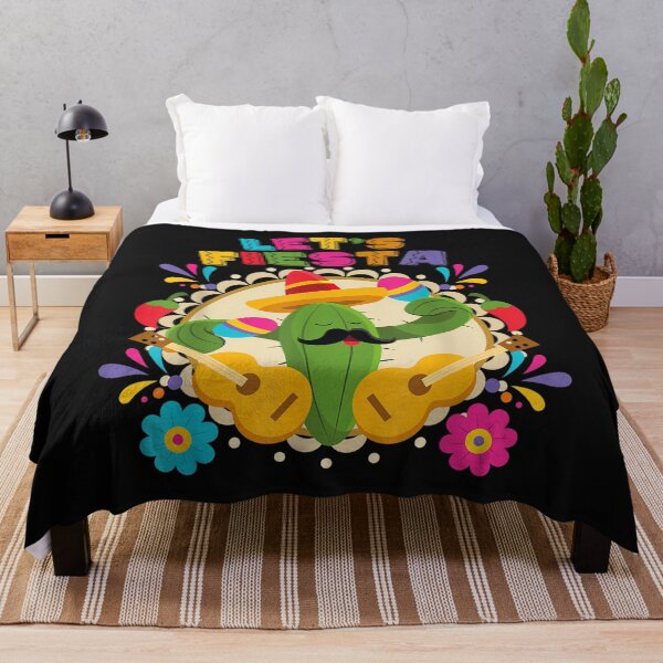 Item preview, Lets Fiesta Cinco De Mayo with Guitar Cactus Sombrero Maraca T-Shirt designed and sold by Lukifo-Complex.