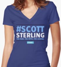 Scott Sterling-STUDIO C Women's Fitted V-Neck T-Shirt