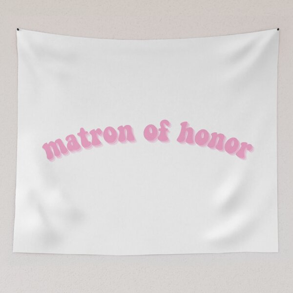 Item preview, Matron of Honor Hot Pink Curve Retro Aesthetic Design designed and sold by allymadethis.