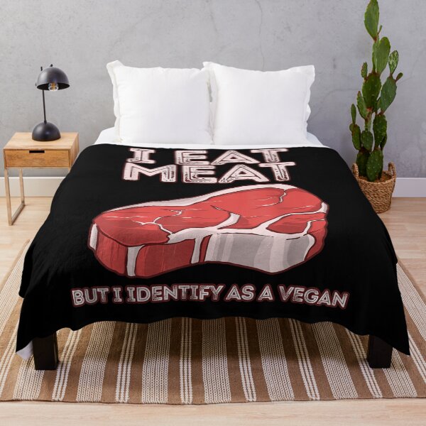 Item preview, I Eat Meat But I Identify As A Vegan Vintage Steak Graphic Gift  designed and sold by venitamara.