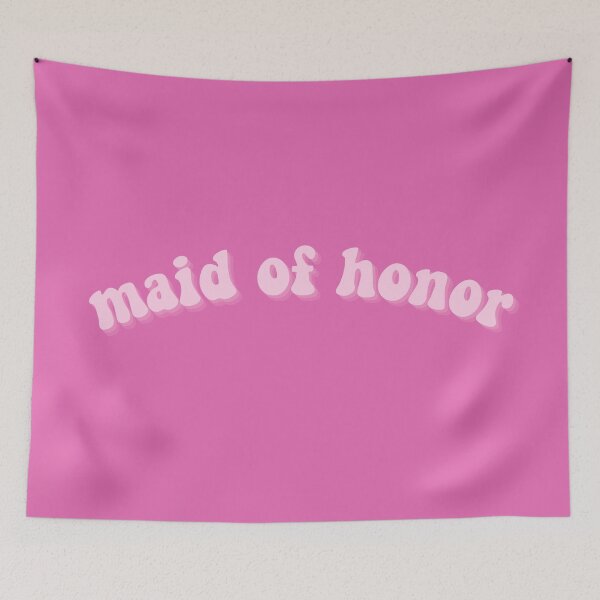 Item preview, Maid of Honor Hot Pink Curve Aesthetic Design designed and sold by allymadethis.