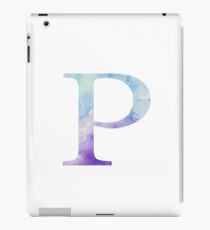 Blue Rho Watercolor Letter iPad Case/Skin
