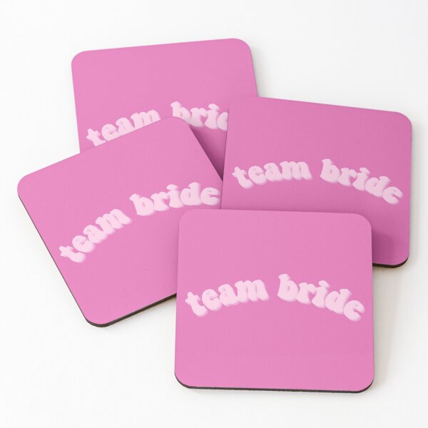 Item preview, Team Bride Hot Pink Curve Retro Aesthetic Design designed and sold by allymadethis.