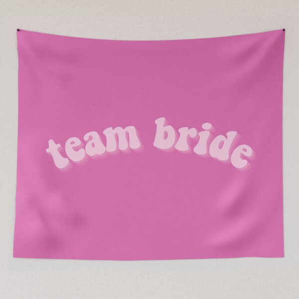 Item preview, Team Bride Hot Pink Curve Retro Aesthetic Design designed and sold by allymadethis.