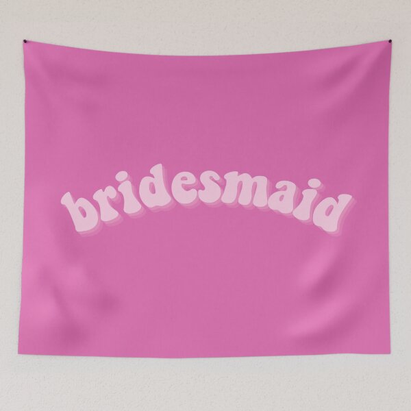Item preview, Bridesmaid Hot Pink Curve Retro Aesthetic Design designed and sold by allymadethis.