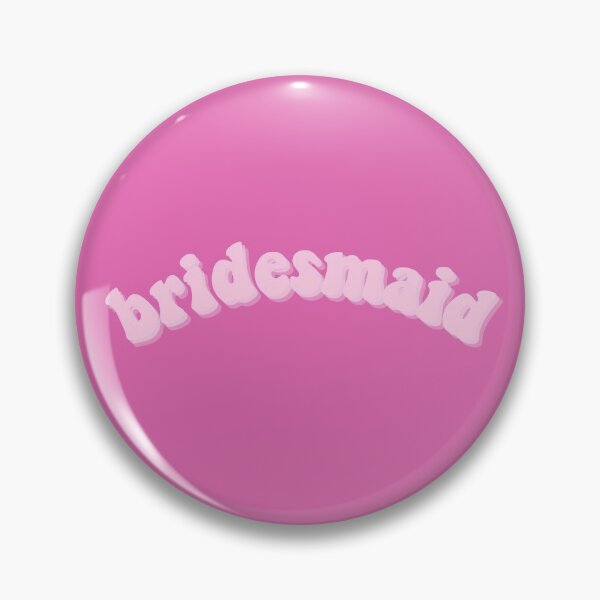 Item preview, Bridesmaid Hot Pink Curve Retro Aesthetic Design designed and sold by allymadethis.