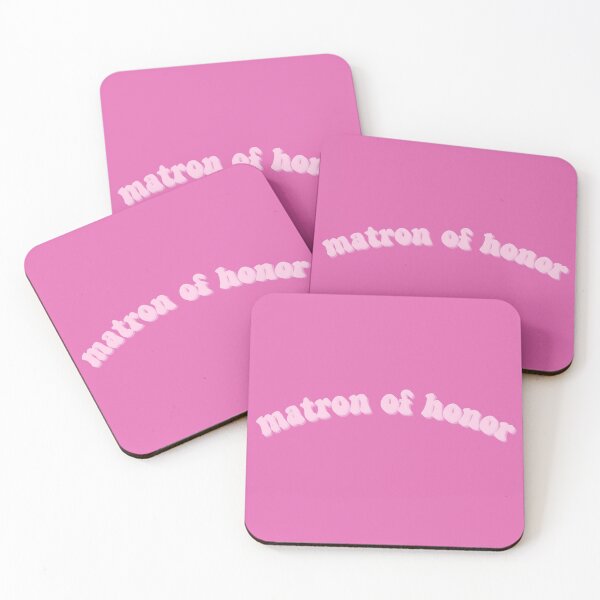 Item preview, Matron of Honor Hot Pink Curve Retro Aesthetic Design designed and sold by allymadethis.
