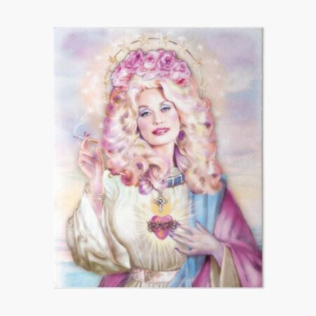 Purple Saint Dolly Art Board Print