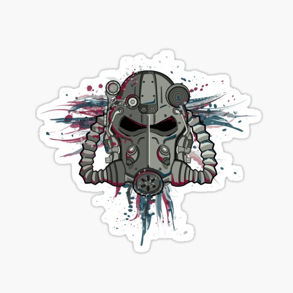 T 60 Spattered Helmet Sticker For Sale By Pentax25 Redbubble