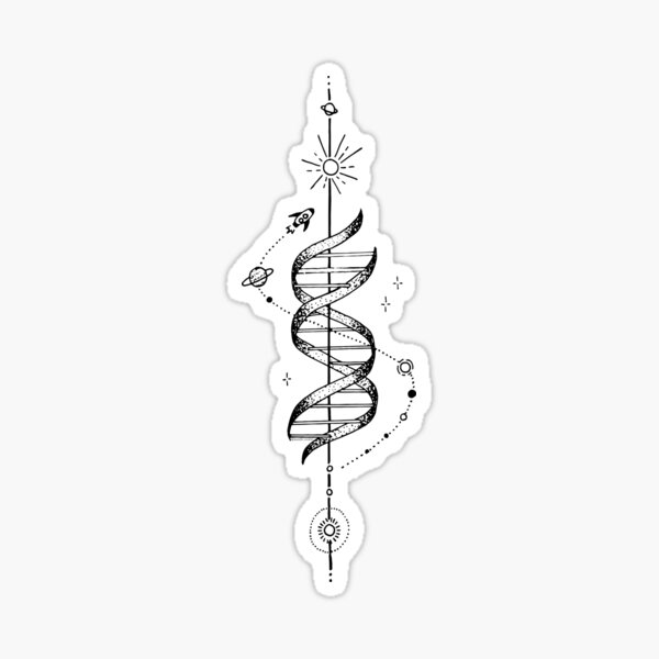 Microscopic DNA structure in Galaxy Sticker