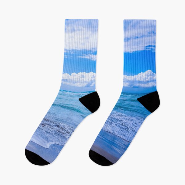 Item preview, Blue beach waves designed and sold by Aura __Print.