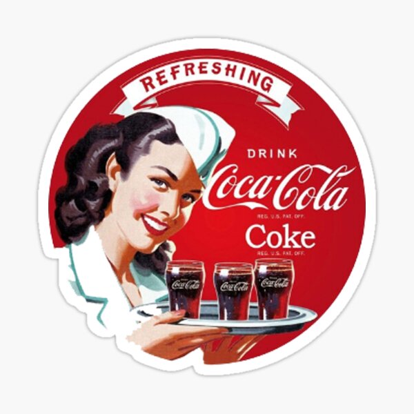 Bebida refrescante de Coca Cola Pegatina