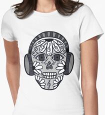 Skull - "What music means ..." Women's Fitted T-Shirt