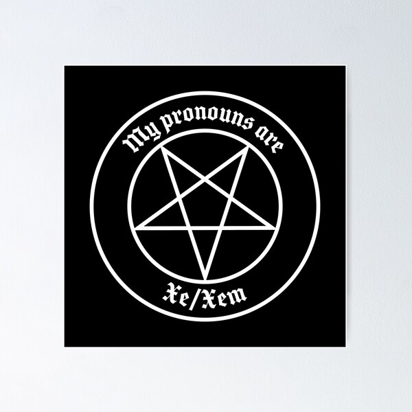 Item preview, Xe/xem pronoun pin designed and sold by leviathancrow.