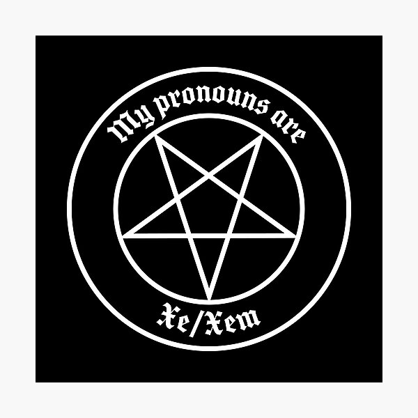 Item preview, Xe/xem pronoun pin designed and sold by leviathancrow.