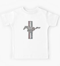 ford mustang, colored logo Kids T-Shirt