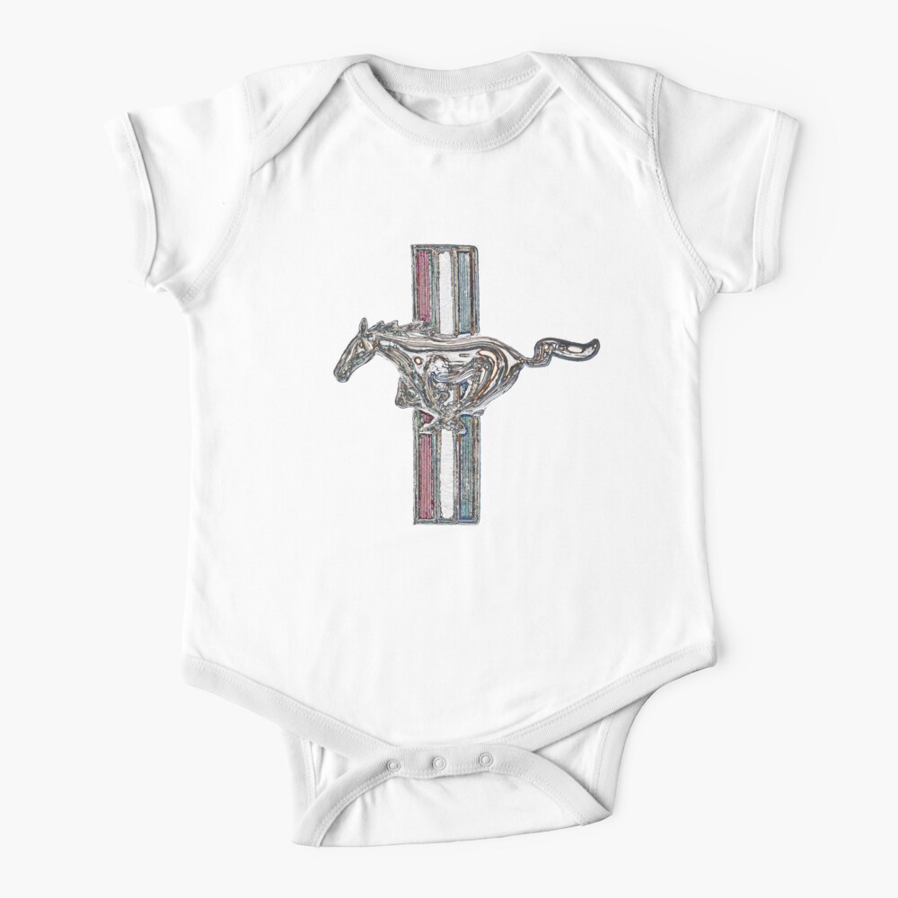 ford mustang, colored logo Baby One-Piece