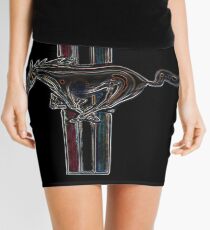 ford mustang, colored logo Mini Skirt