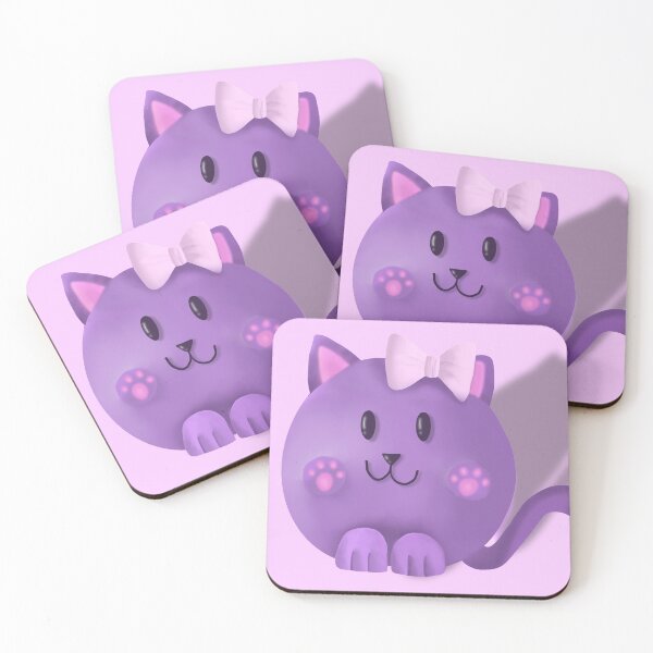 Item preview, Cute purple kitty cat designed and sold by ANU007.