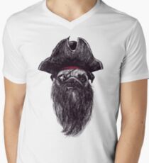 Capt. Blackbone the pugrate Men's V-Neck T-Shirt