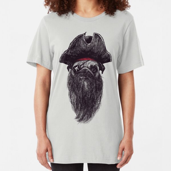 Capt. Blackbone die Pugrate Slim Fit T-Shirt