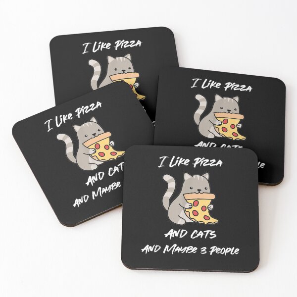Item preview, I Like Pizza And Maybe 3 People Funny Pizza And Cat Gift  designed and sold by venitamara.