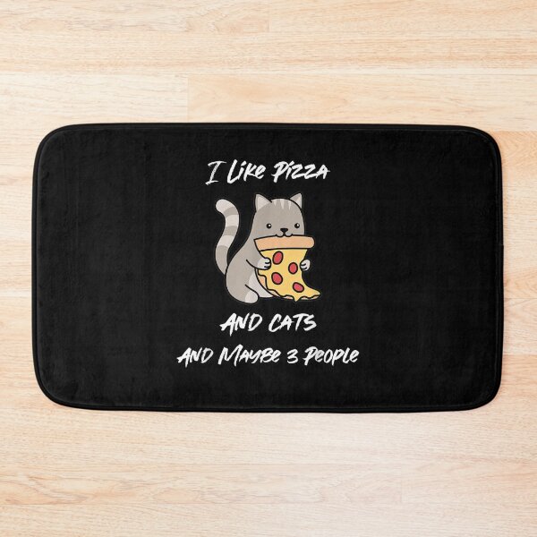 Item preview, I Like Pizza And Maybe 3 People Funny Pizza And Cat Gift  designed and sold by venitamara.