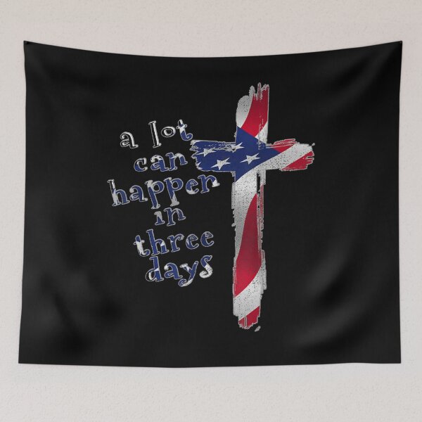 Item preview, A Lot Can Happen In Three Days Christian Easter Usa Flag Gift  designed and sold by venitamara.