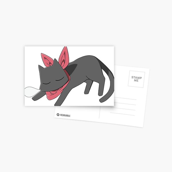 Sakamoto Cat from Nichijou Postcard for Sale by pamakima