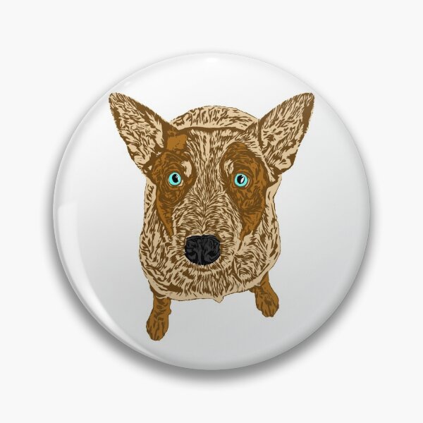 Item preview, Blue Eyes Red Heeler Sitting/Heeling Australian Cattle Dog (ACD) designed and sold by sidehustledog.