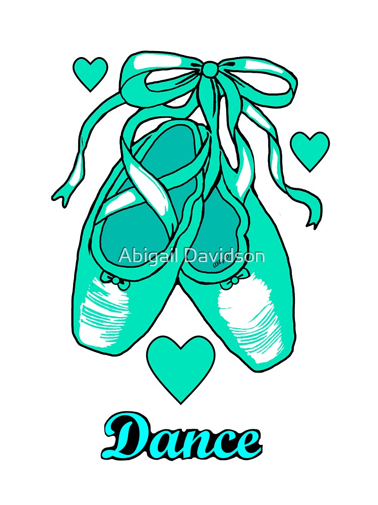 teal ballet shoes
