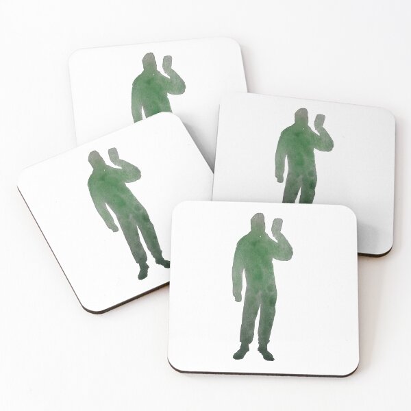 Item preview, Green watercolor selfie silhouette designed and sold by Solybowie.