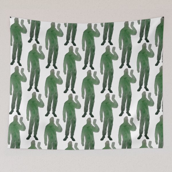 Item preview, Green watercolor selfie silhouette designed and sold by Solybowie.